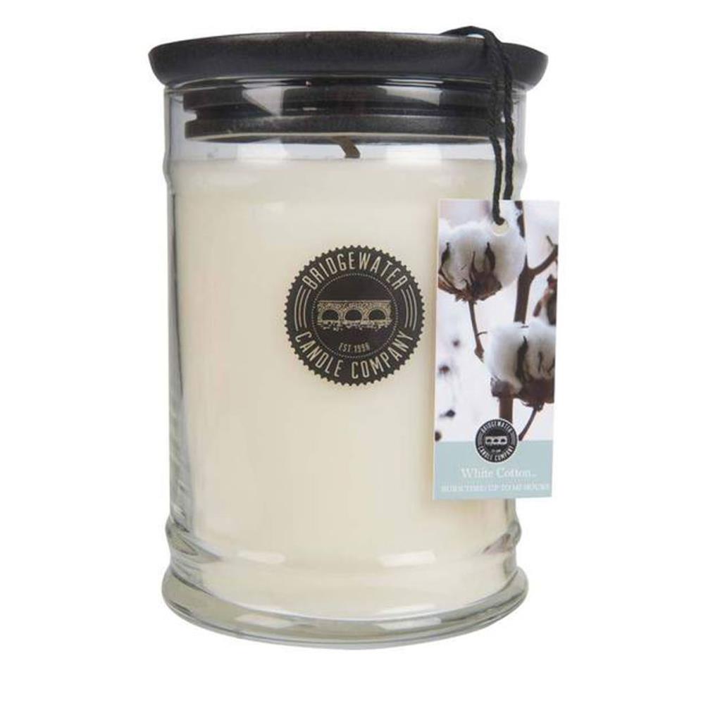 Bridgewater White Cotton Large Jar Candle £31.46